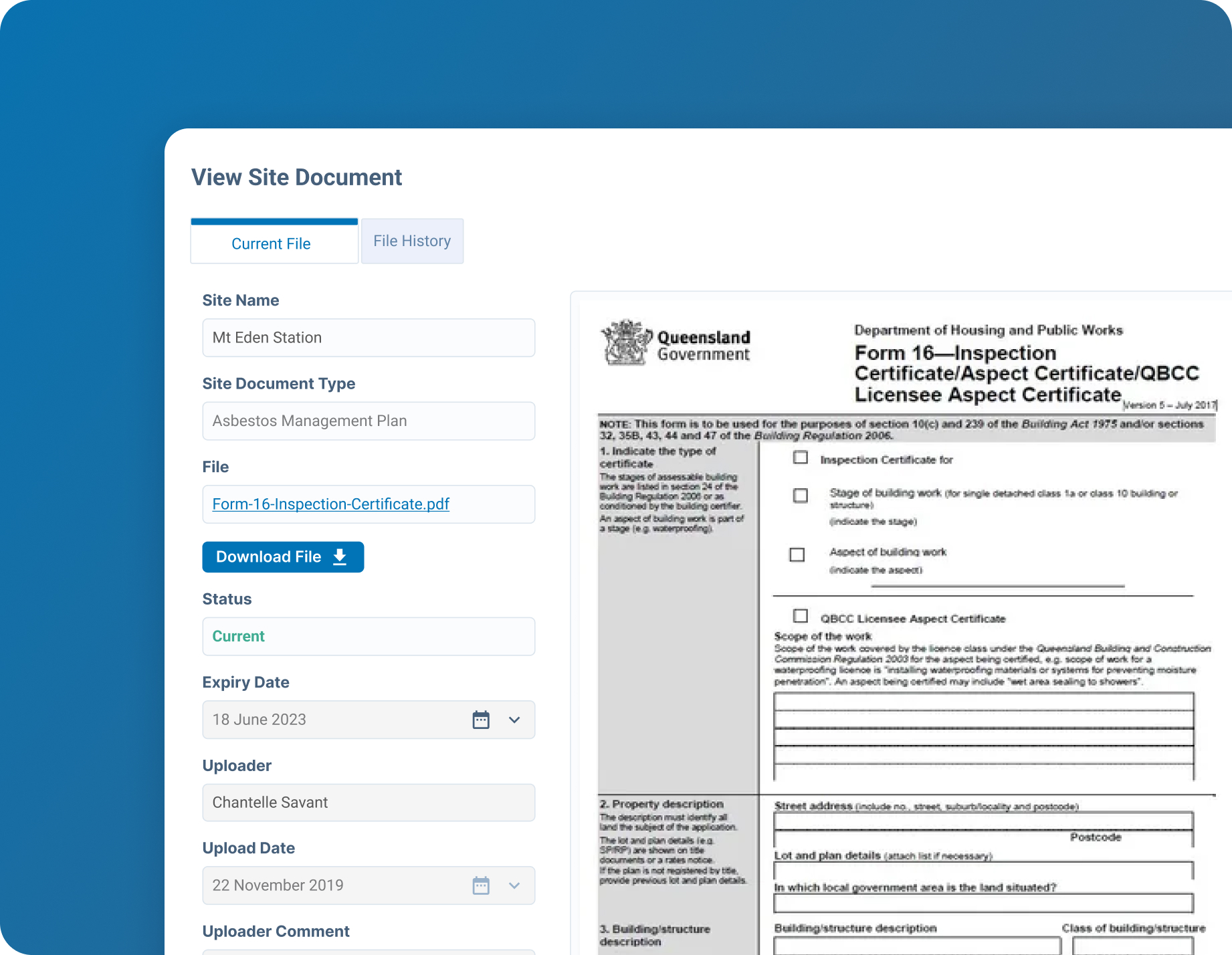 Set Site Document Visibility for Contractors